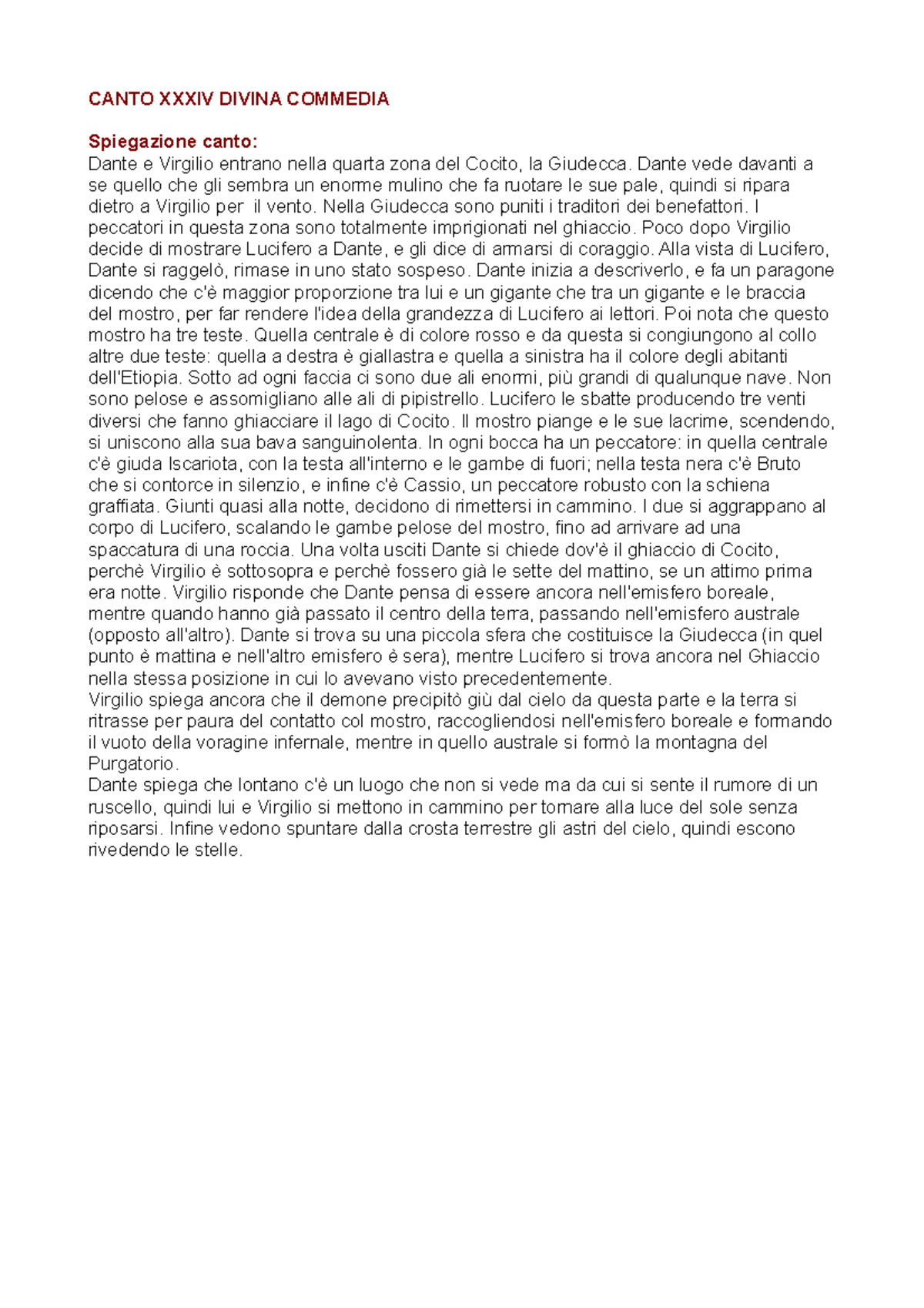 Canto 4 Inferno Testo E Parafrasi