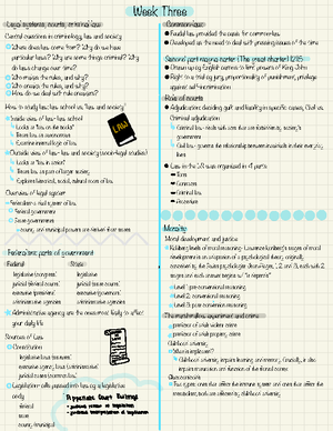 C10 Notes Week 6 - Contains information from weeks 5 and 6 readings and ...