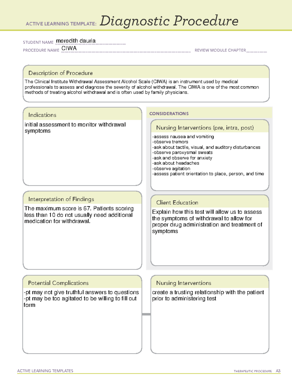 Ati Active Learning Template Ciwa - Active Learning Templates 