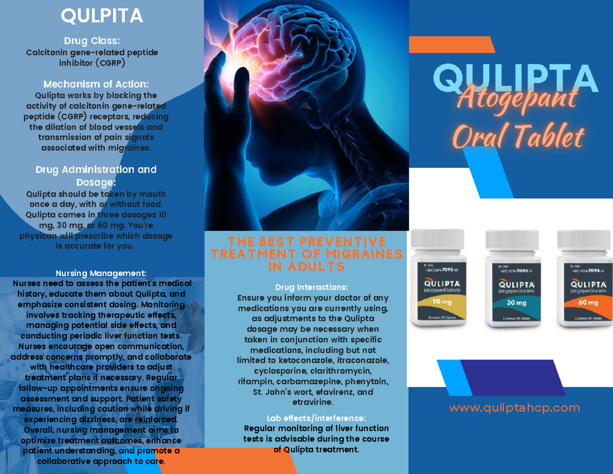 Qulipta Brochure Brocuhure Drug Class Calcitonin generelated