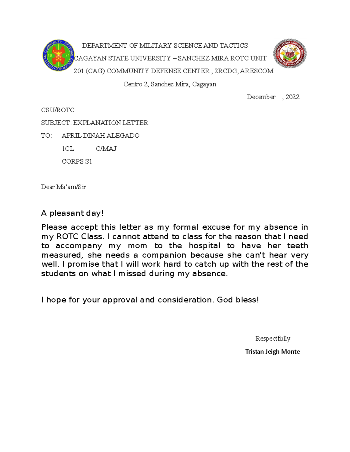 rotc-excuse-letter-for-economics-students-department-of-military