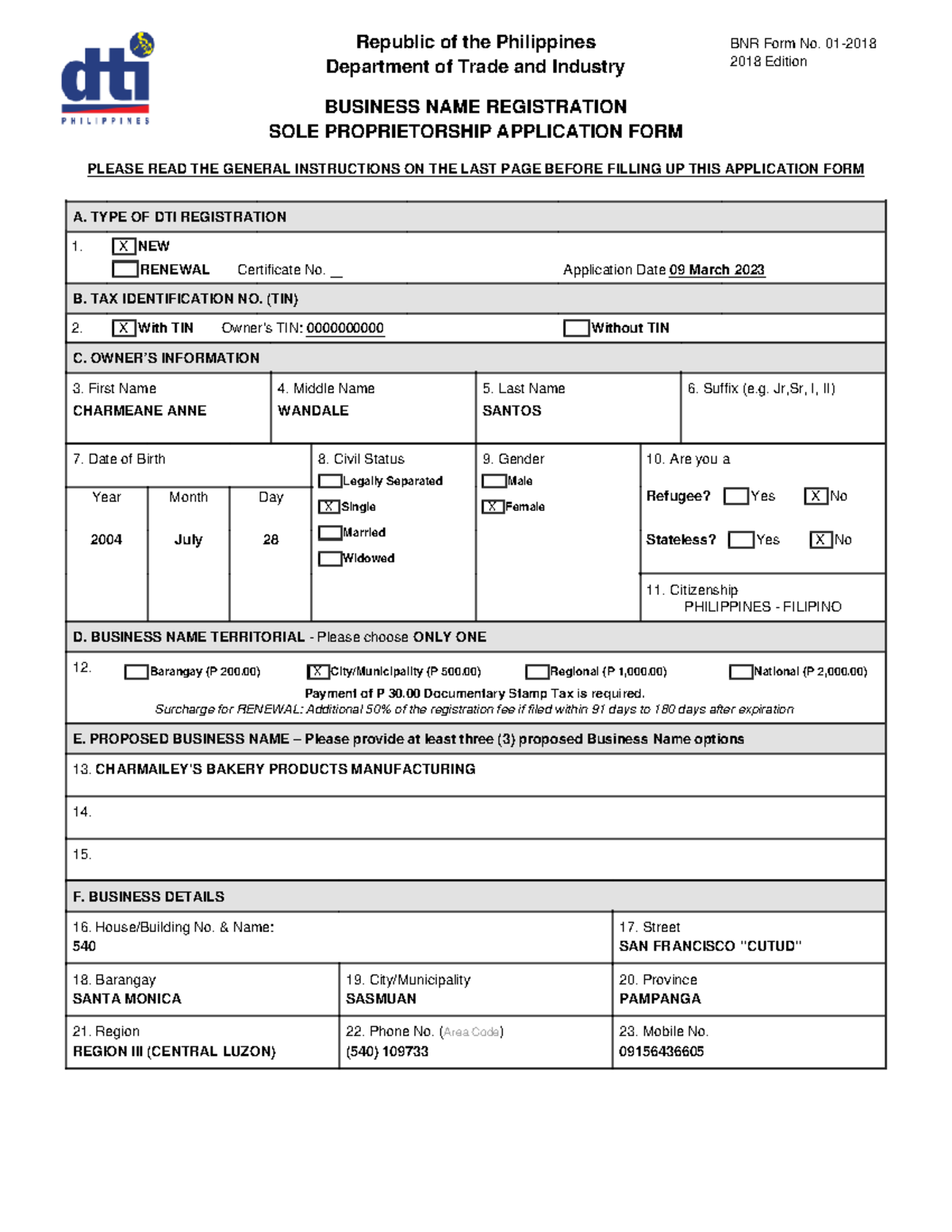 Undertaking JSUS940614677158 - Republic of the Philippines Department ...