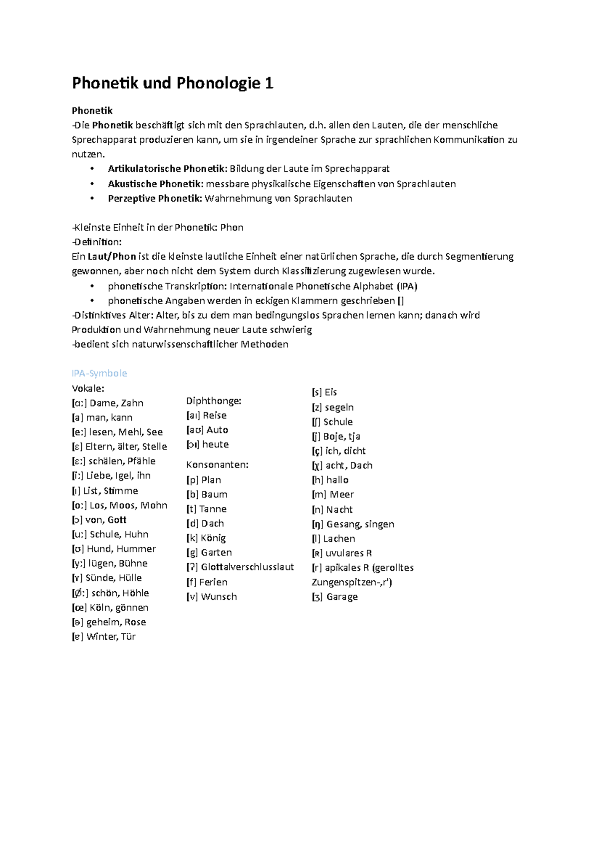 und Phonologie 1 allen den Lauten, die der menschliche