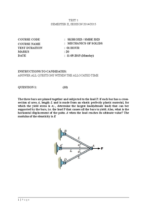 test 1 2018/2019 UTMSPACE - TEST 1 (SPACE UTMKL) SEMESTER II, SESSION ...