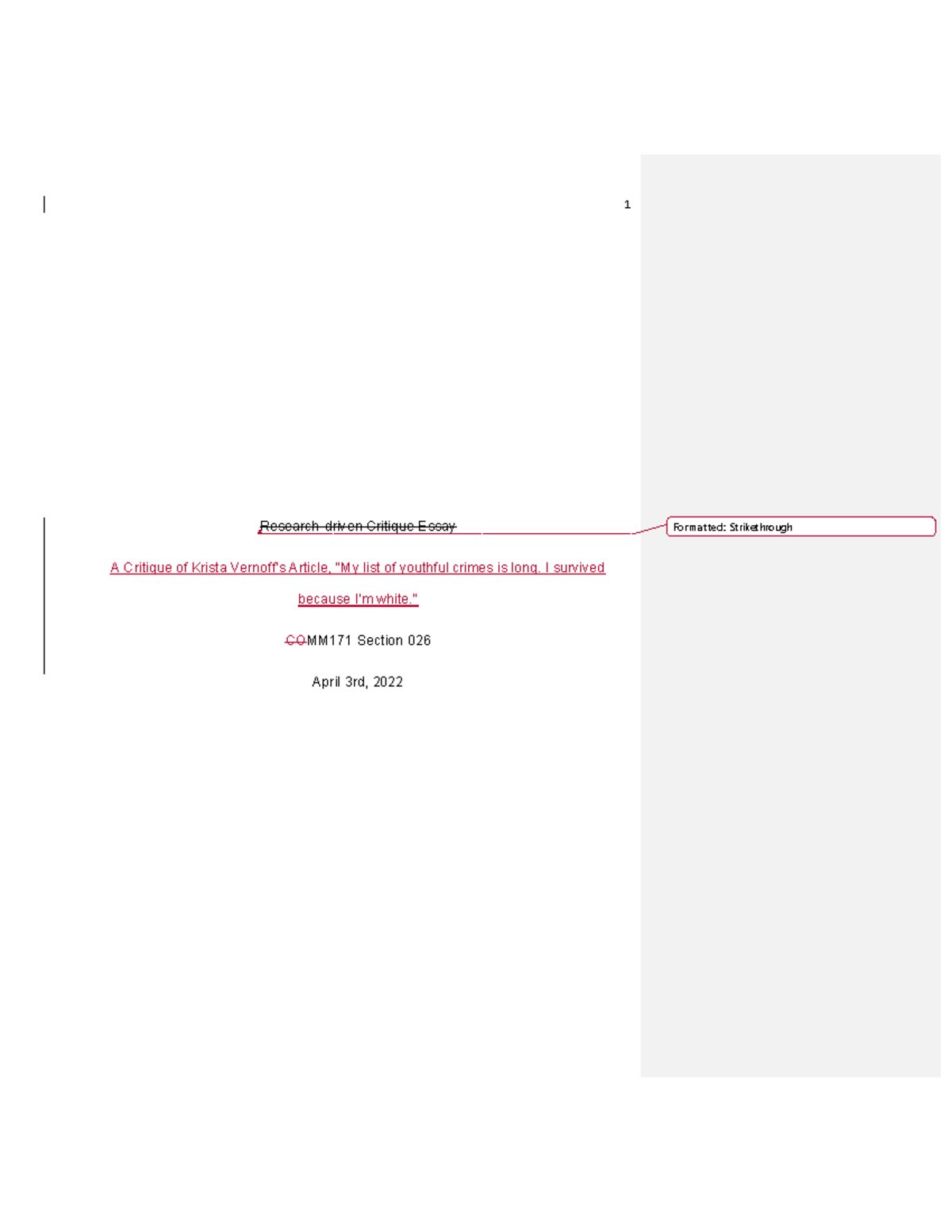 Draft Essa Y - Track changes - Research-driven Critique Essay A ...