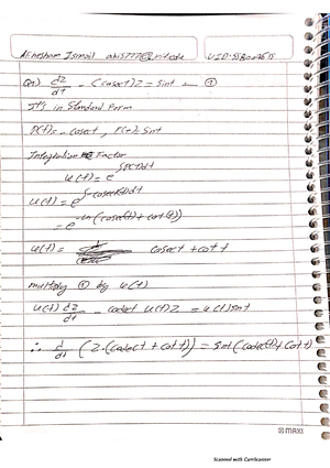 Differential questions to practice for exams - Studocu