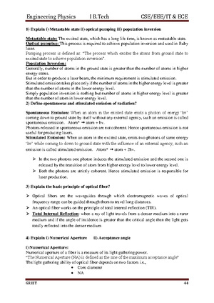 Engineering Physics Notes