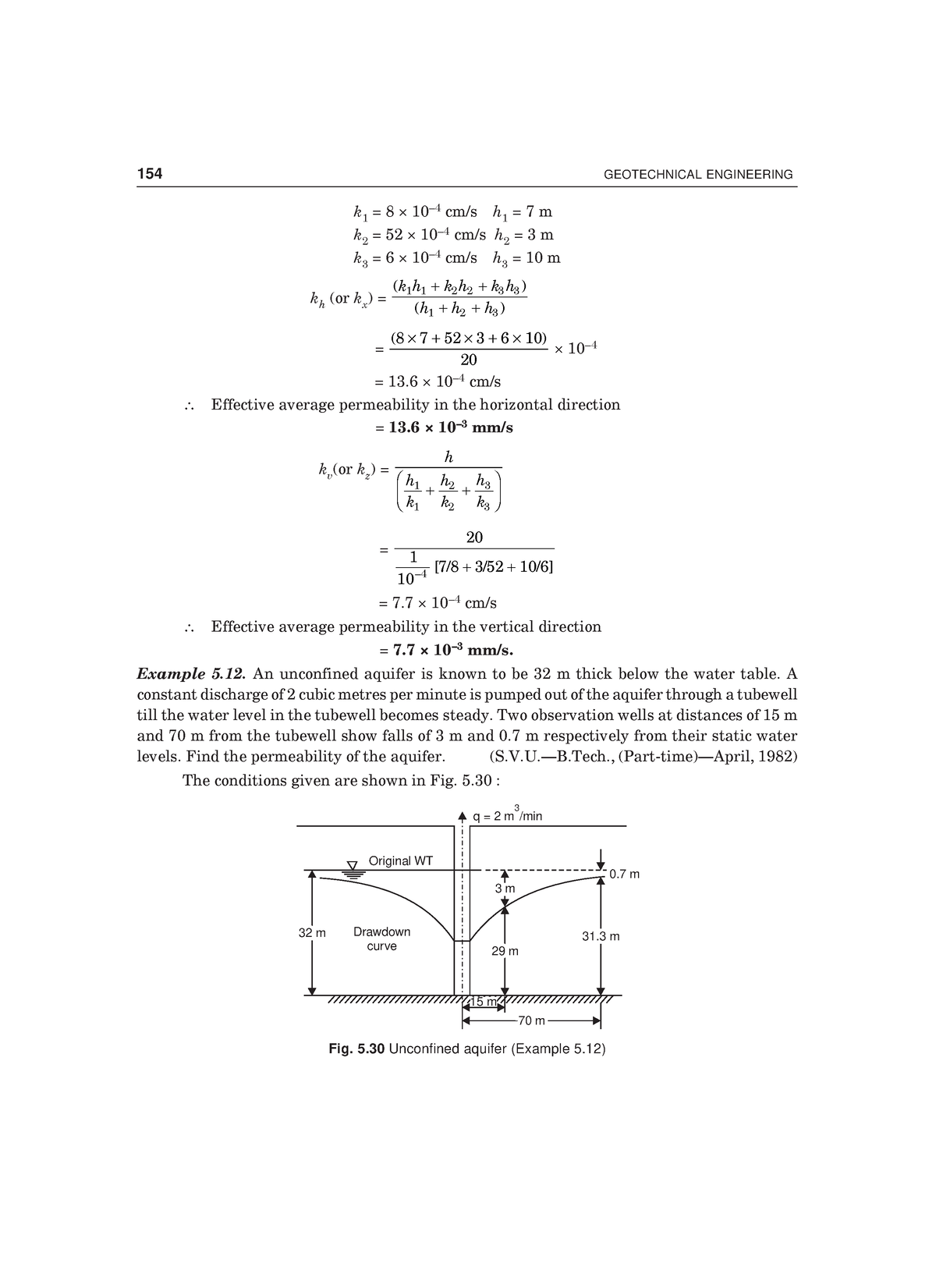 Geotechnical Engineering-30 - 154 GEOTECHNICAL ENGINEERING k 1 = 8 × 10 ...