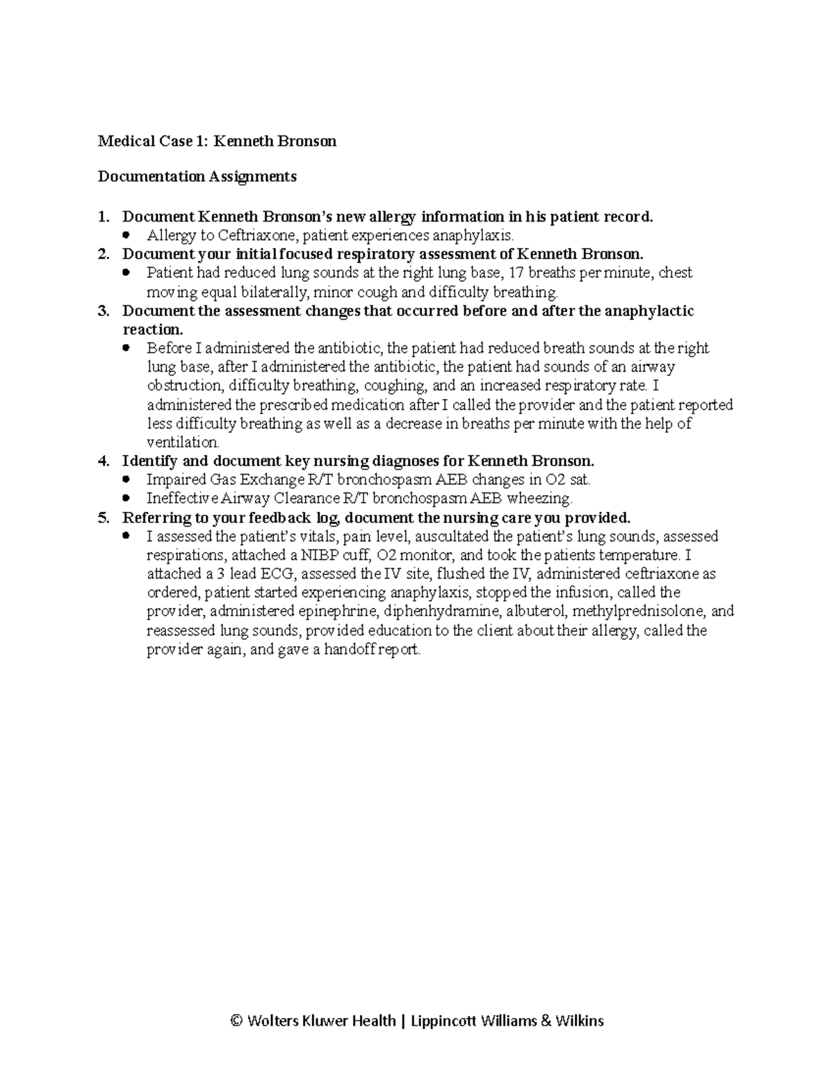 AAH Clinical VSIM Bronson Documentation Medical Case 1