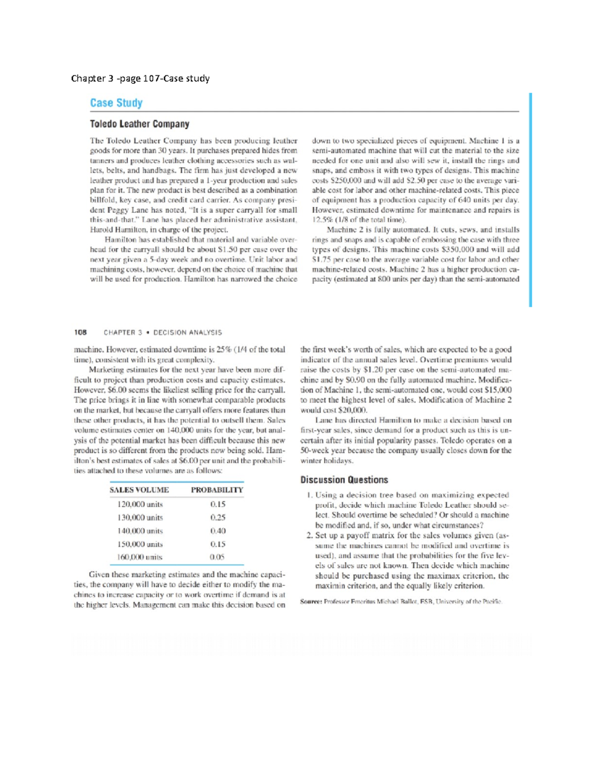 Chapter 3-Case study - ENGR 6800 - Chapter 3 -page 107-Case study - Studocu