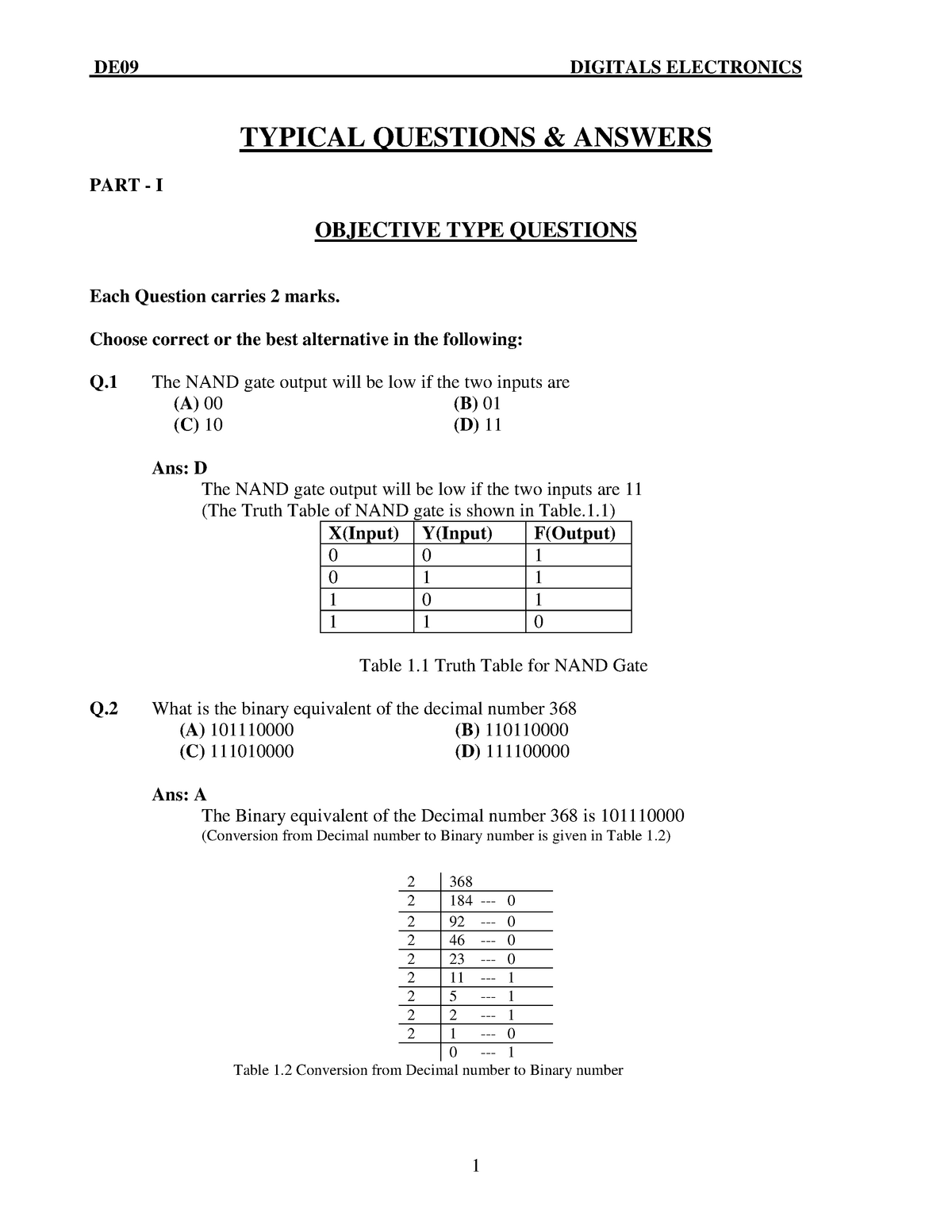 assignment problem objective type questions