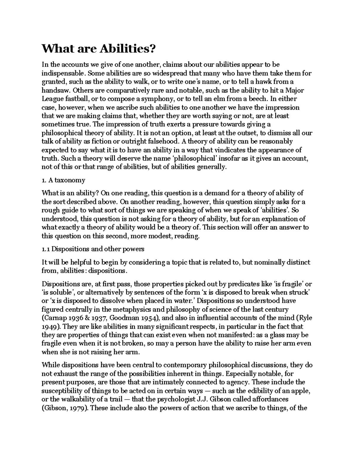 Lecture in What are Abilities - What are Abilities? In the accounts we ...