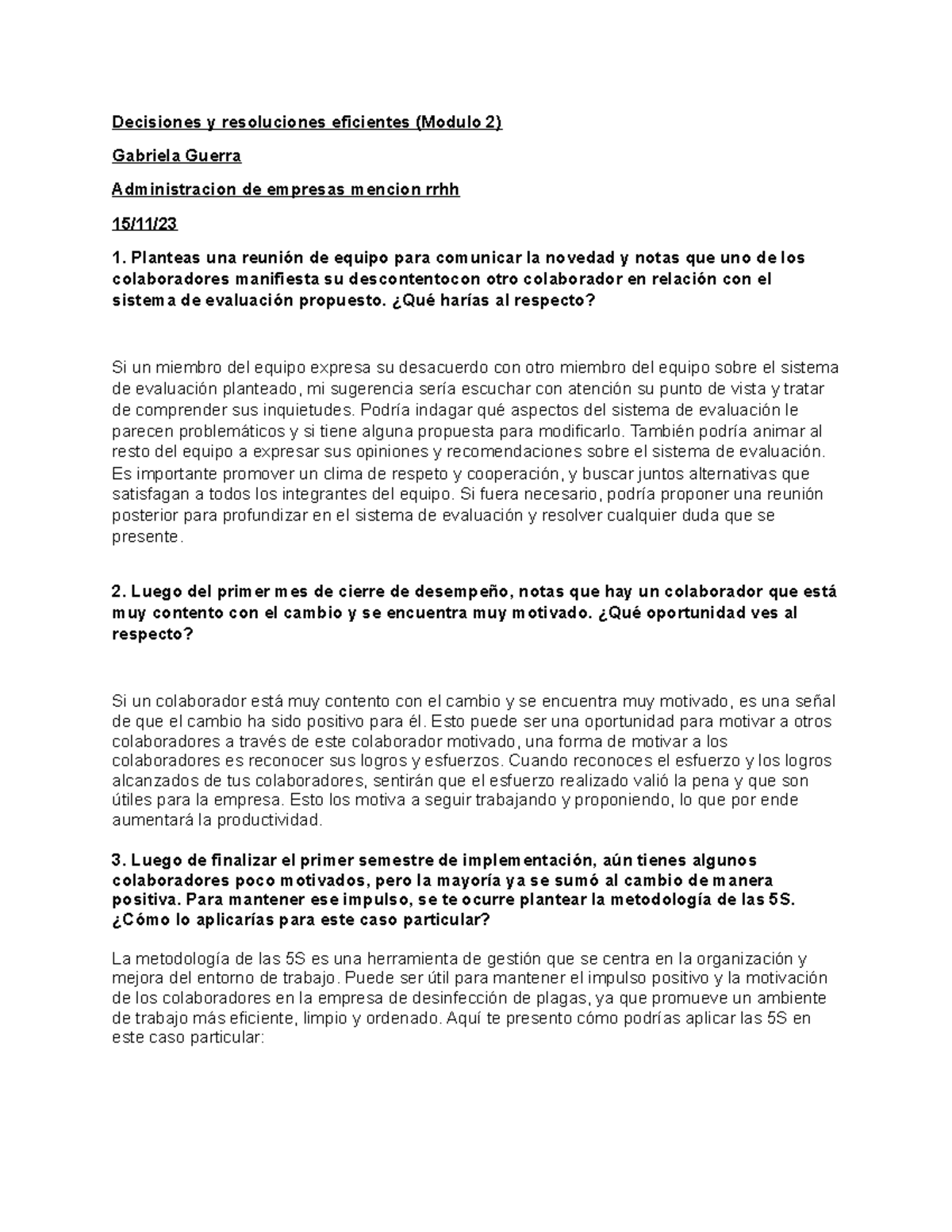 Gabrielaguerra M2 Decisionesyresolucioneseficientes - Decisiones Y ...