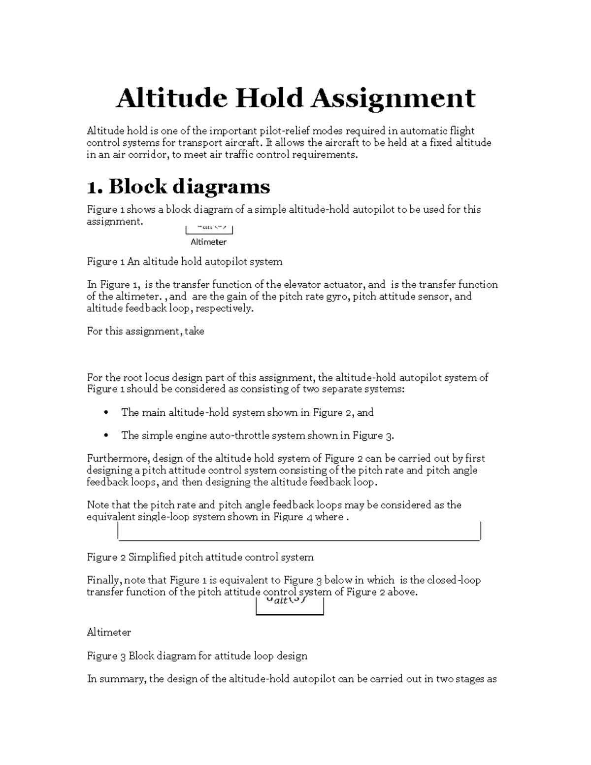 34079 Altitude Hold Assignment Tutorial (final) - Altitude Hold ...