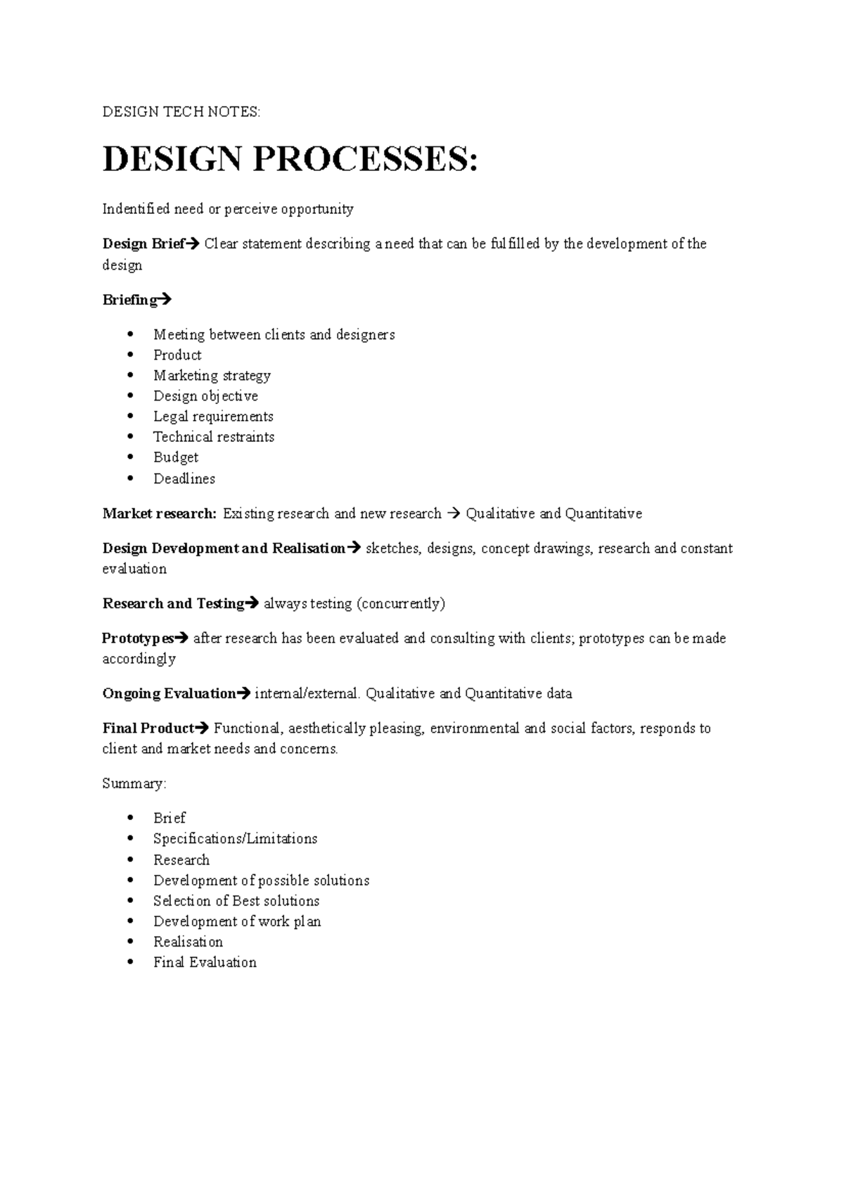 Courses techsci dt 1251533023 2008 Design and Technology Notes - DESIGN ...