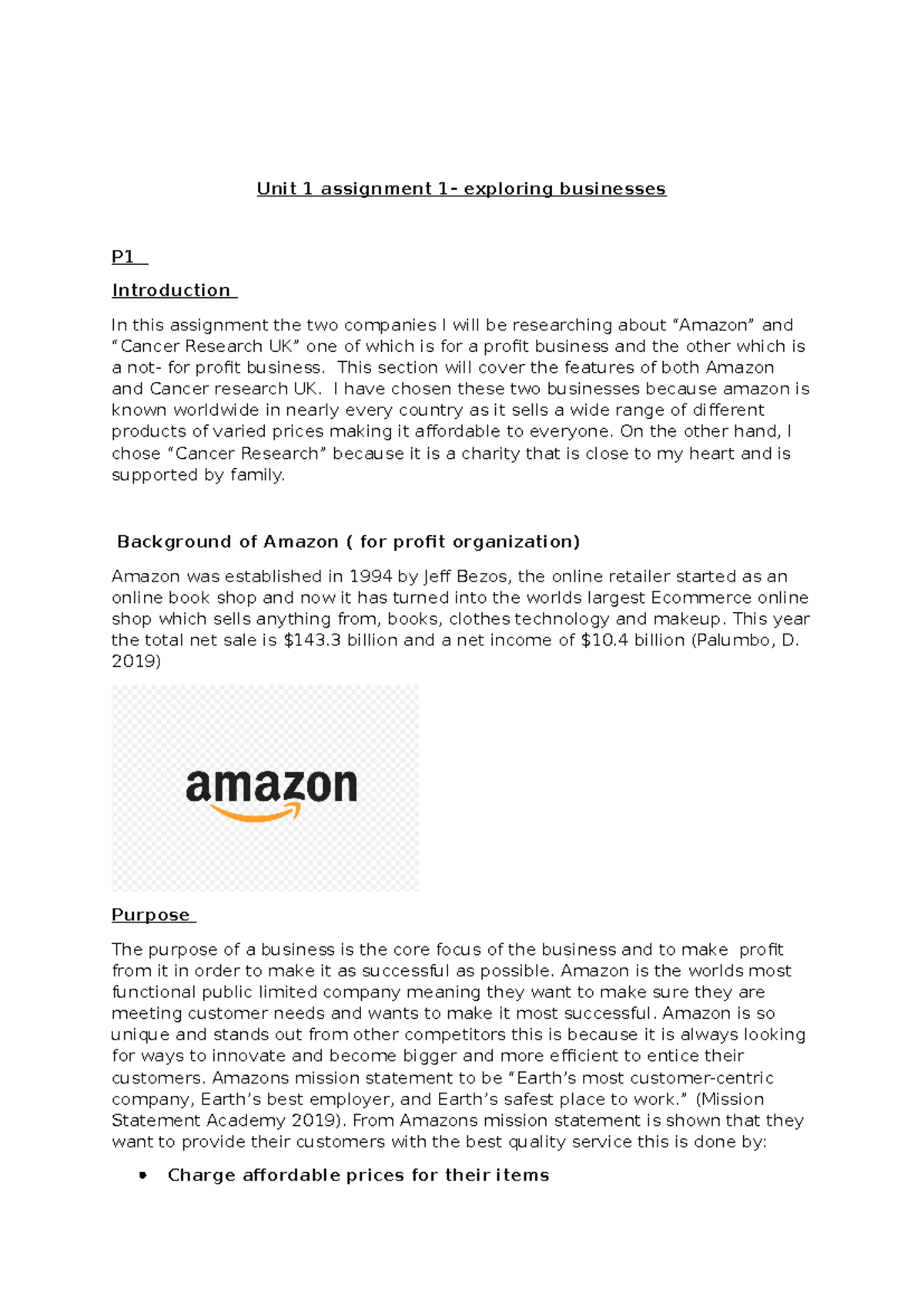 Unit 1 assignment - UNIT 1 assigment of rbusiness - Unit 1 assignment 1 ...