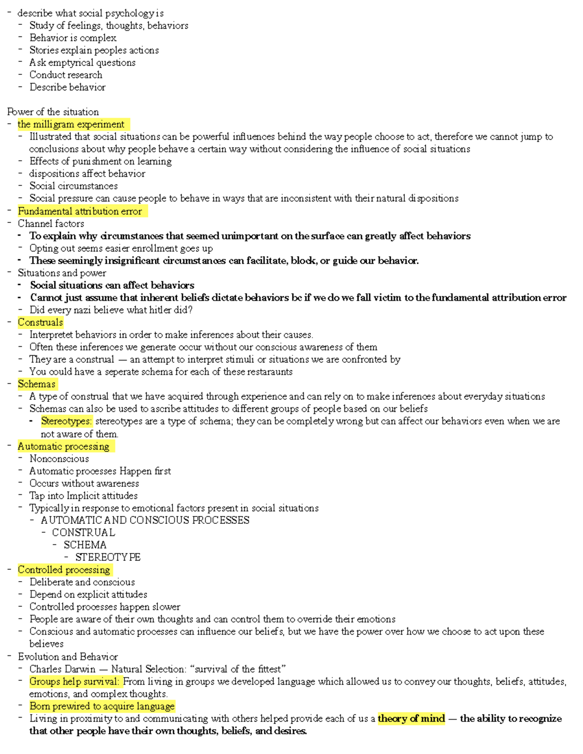 Psy 321 ch 1-5 - chapters 1-5 test 1 study guide - describe what social ...