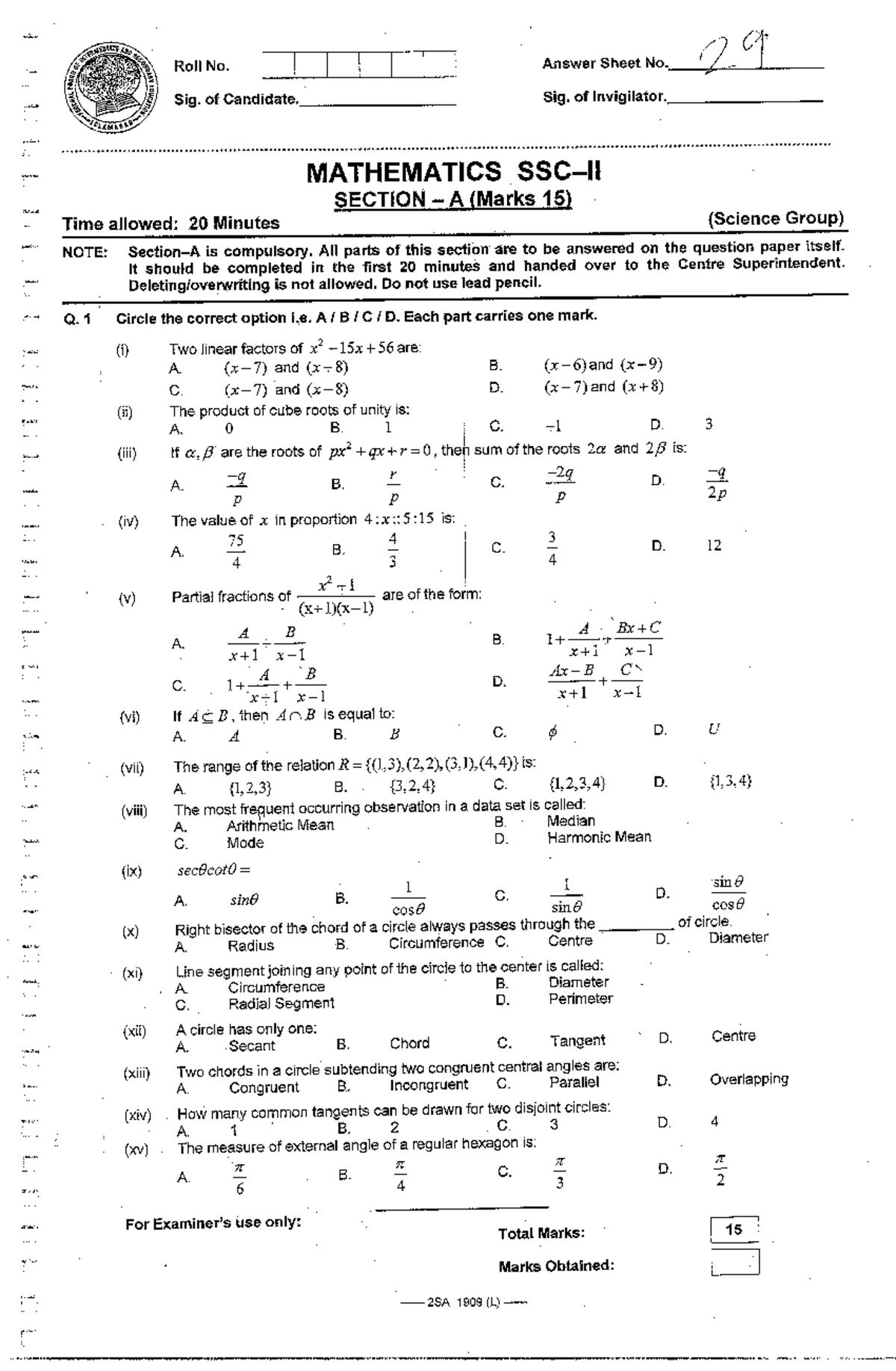 Mathematics 1 - Algebra - Linear Algebra - Studocu