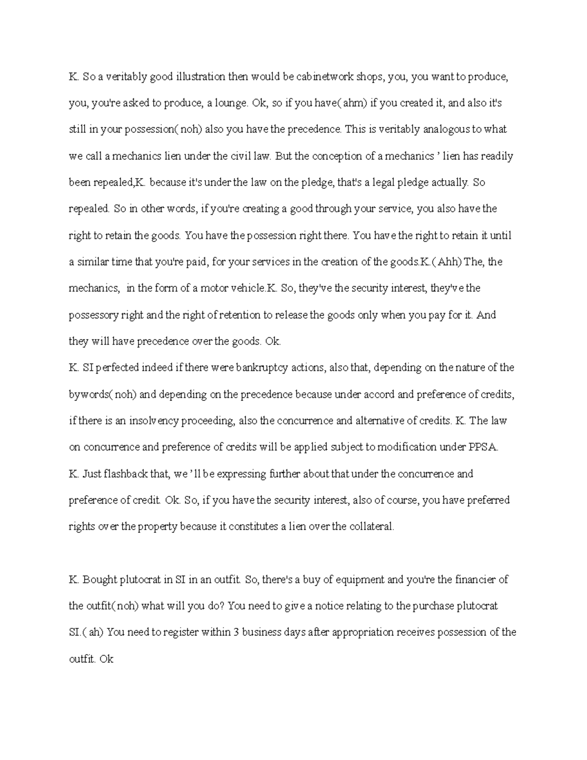 Tanscript - Ph - The transcript of dimensional Psychology. - K. So a ...