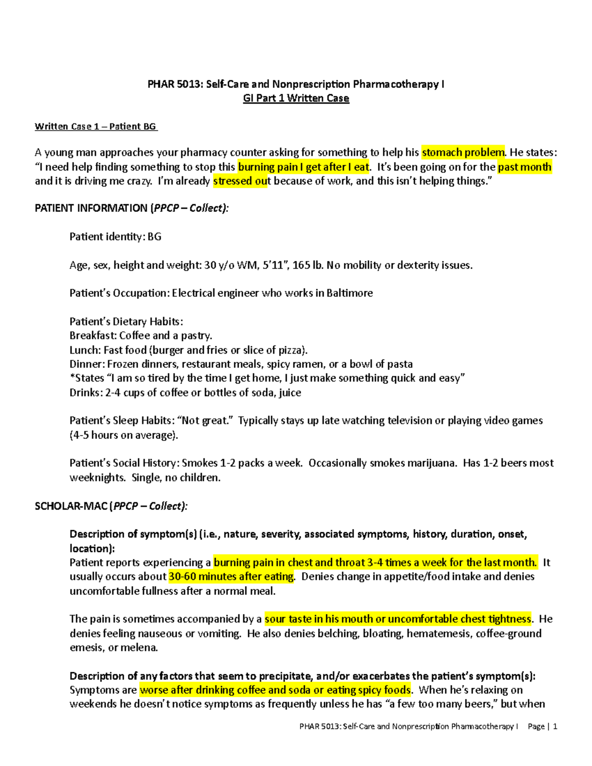 GI Part 1 - The patient case for exam preparation and APPE rotations ...