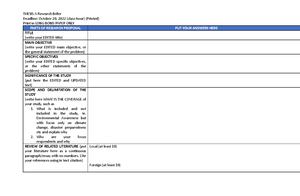 Questionnaire in Tricycle drivers - QUESTIONNAIRE ON EVALUATING ...