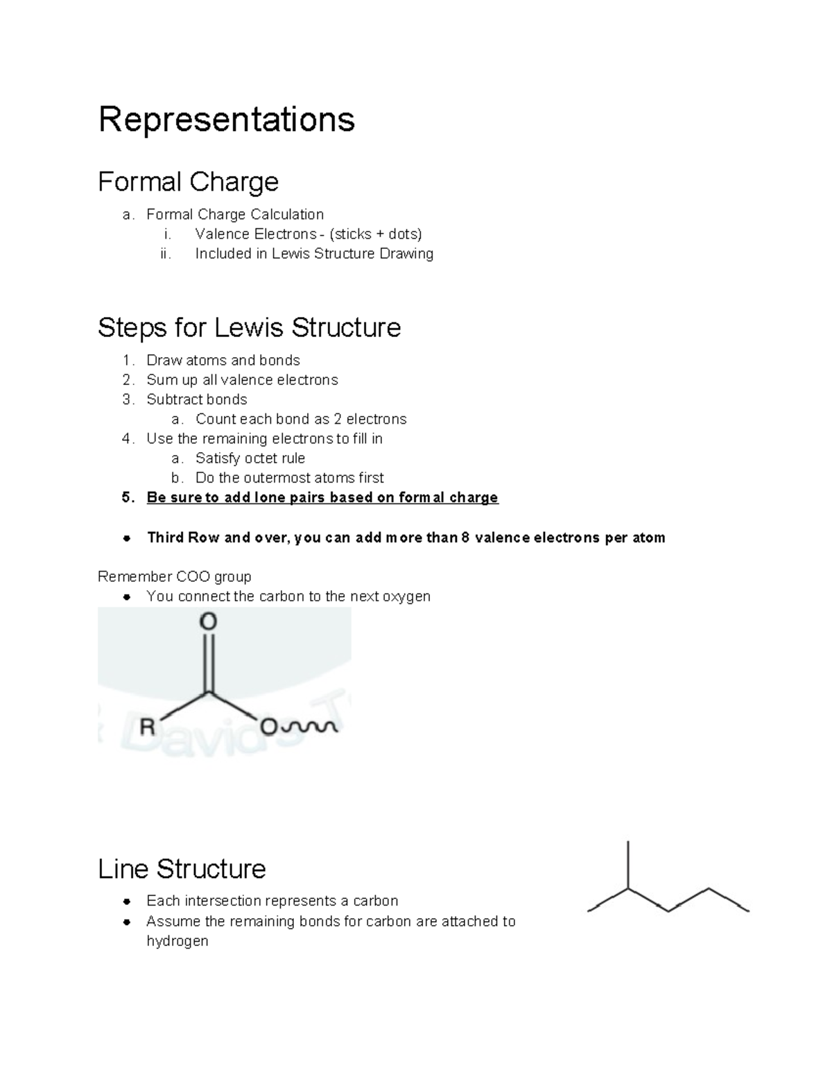 Structures - jinfekl - Representations Formal Charge a. Formal Charge ...