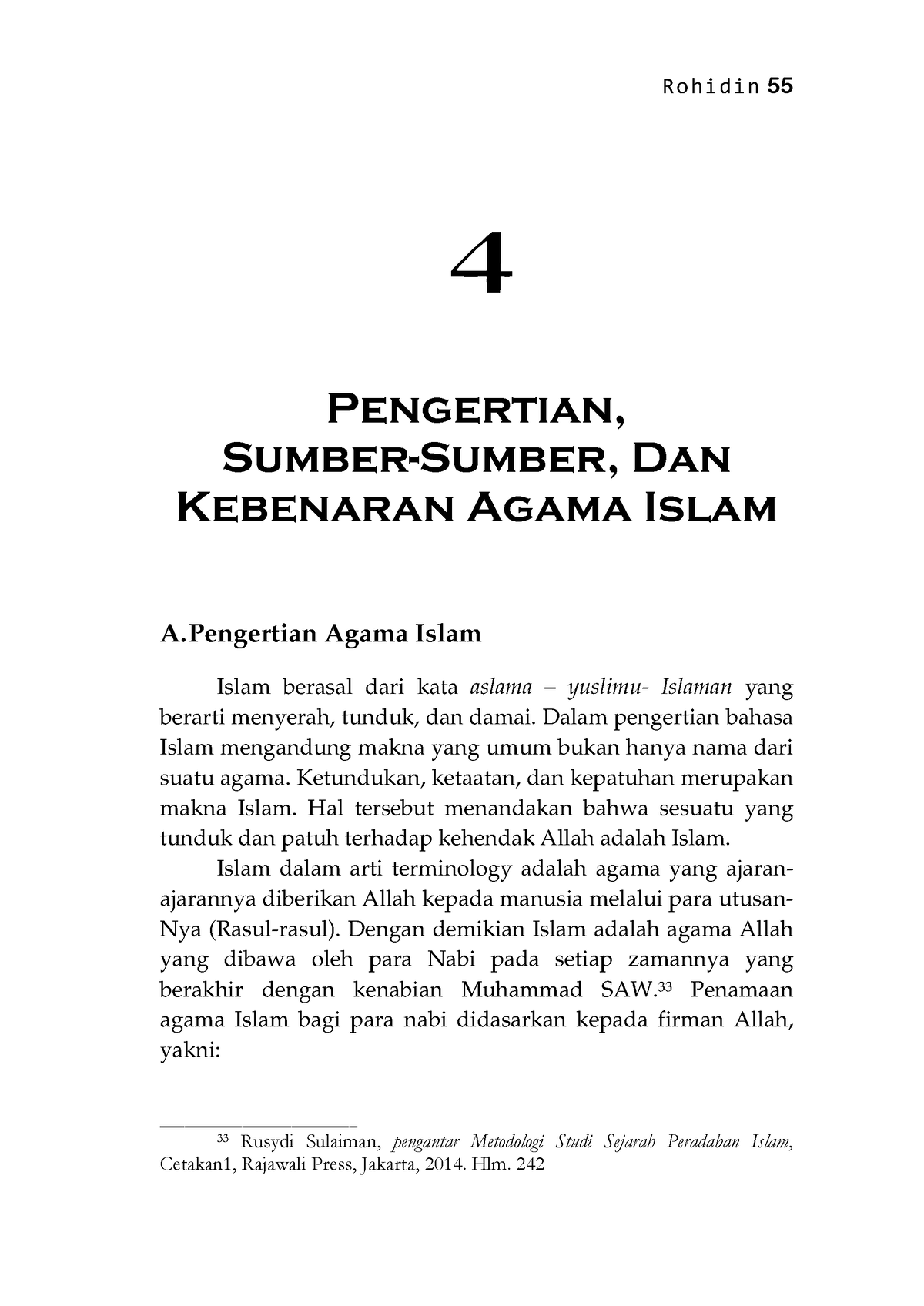 contoh essay tentang pendidikan agama islam