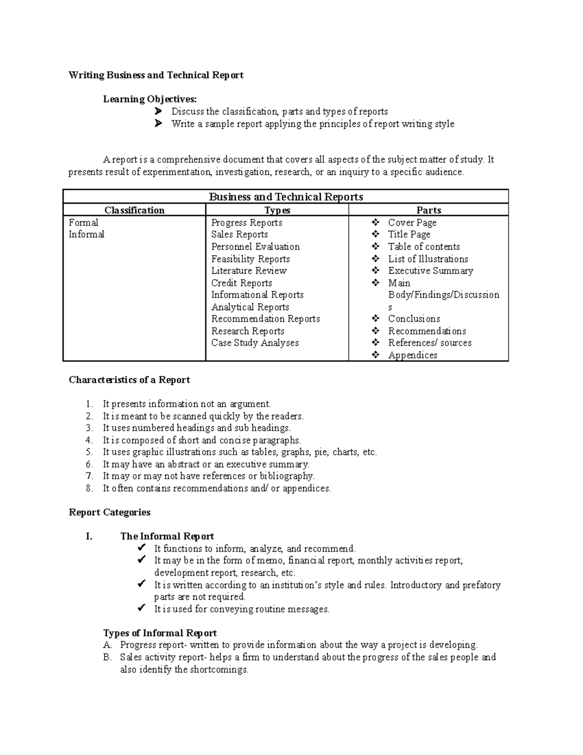Purpo 1 - None - Writing Business and Technical Report Learning ...