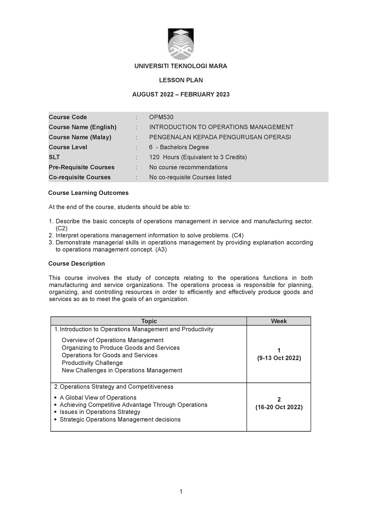 lesson-plan-introduction-to-operations-management-opm530-oct-2022