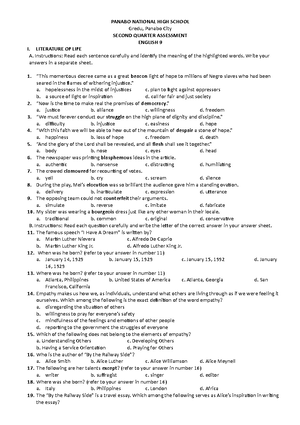 Grade 9 SIP Week 2 - Module - Bachelor of Secondary Education Major in ...