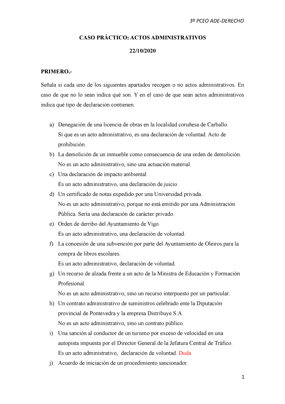 Caso Practico Actos Administrativos 3º Pceo Ade Derecho Caso PrÁctico Actos Administrativos 5231