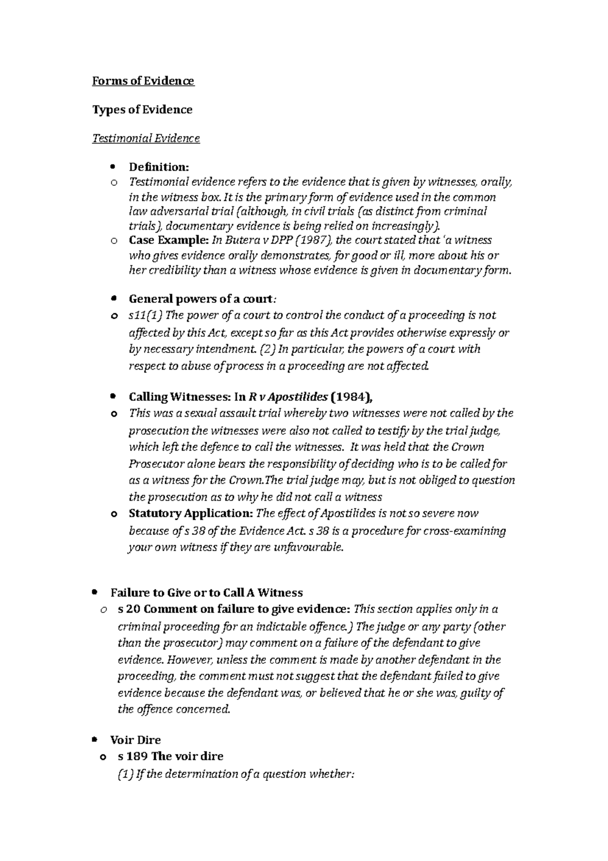 cpe-lecture-notes-forms-of-evidence-types-of-evidence-testimonial