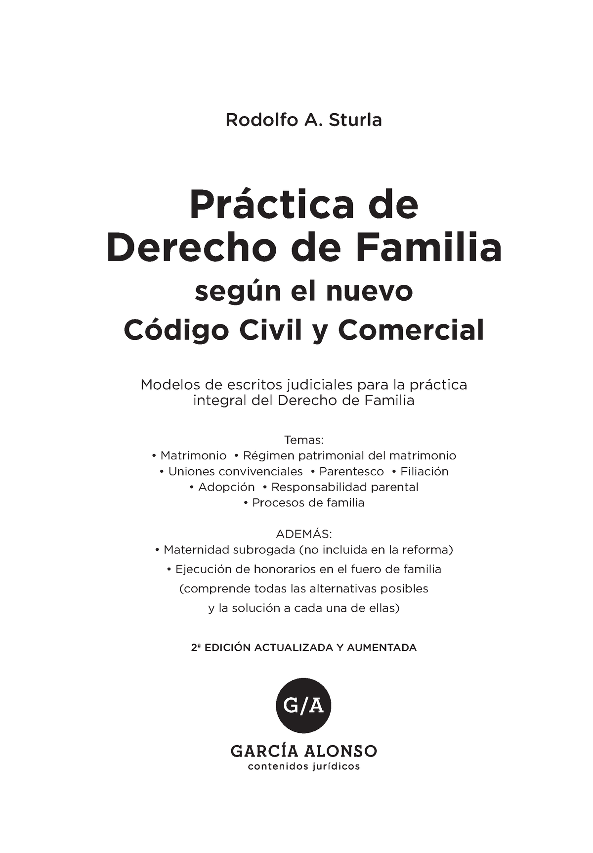 Derecho De Familia Resumen - Rodolfo A. Sturla Práctica De Derecho De ...