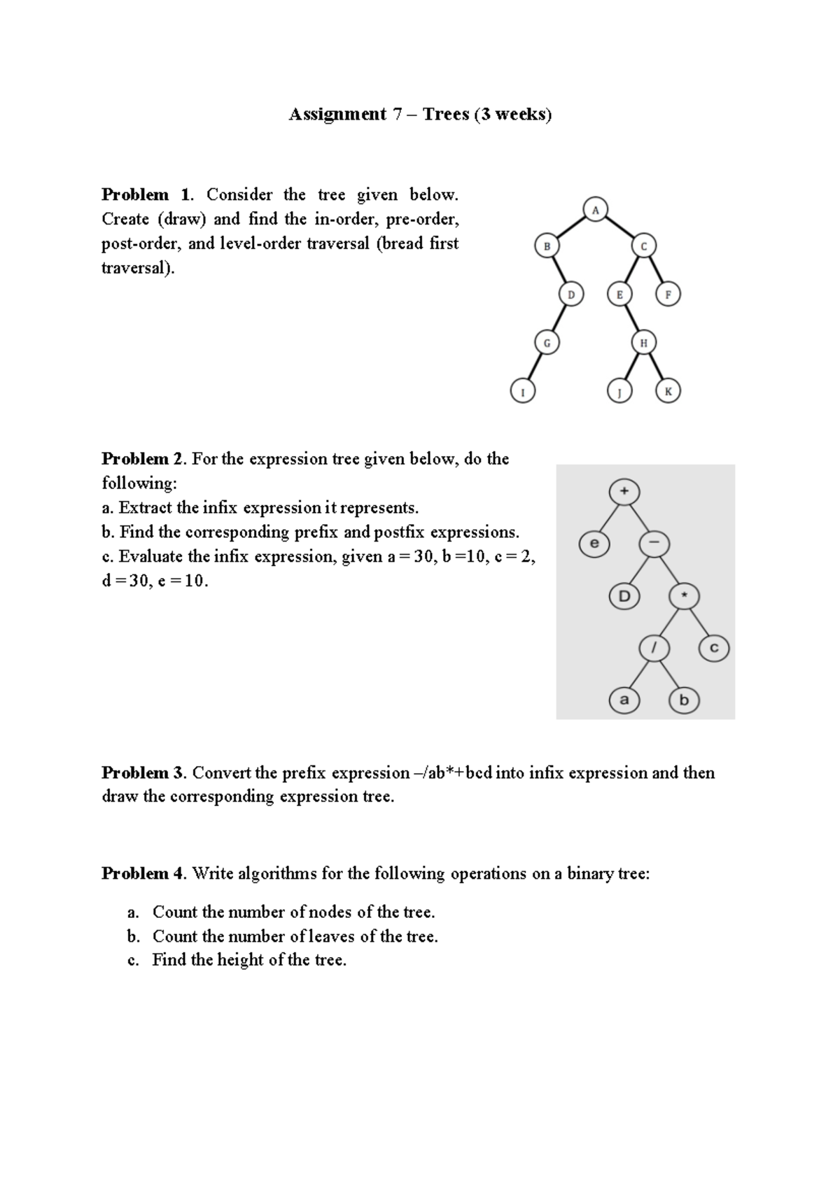 Assignment-07 - Data Structure and Algorithm - Assignment 7 – Trees (3 ...