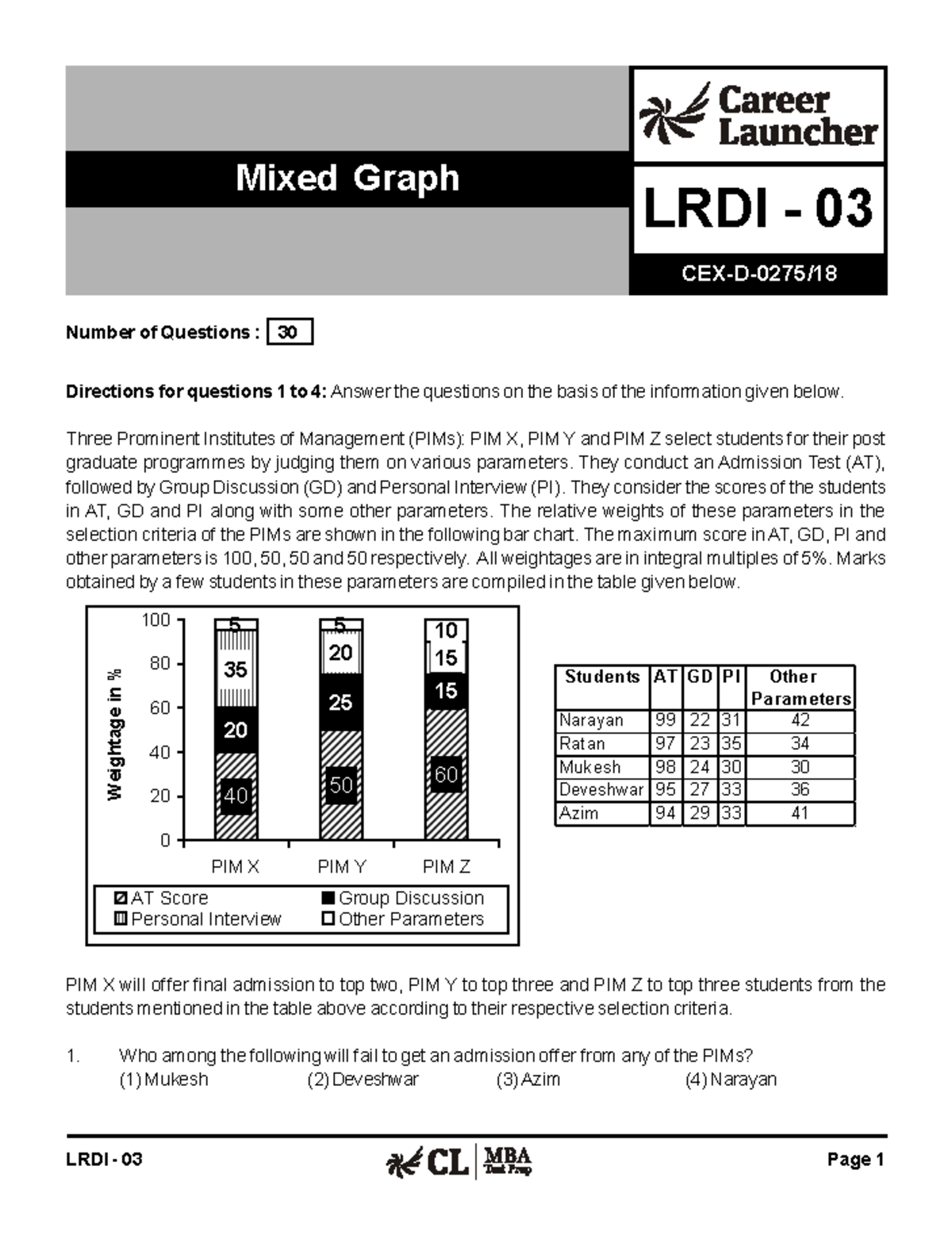 LRDI-03 Mixed Graph with Solutions - LRDI - 03 Page 1 Mixed Graph ...