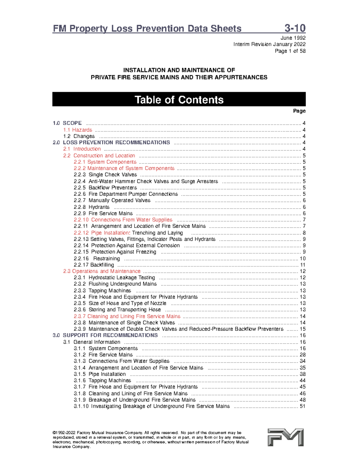FMDS0310 - CFE - INSTALLATION AND MAINTENANCE OF PRIVATE FIRE SERVICE ...