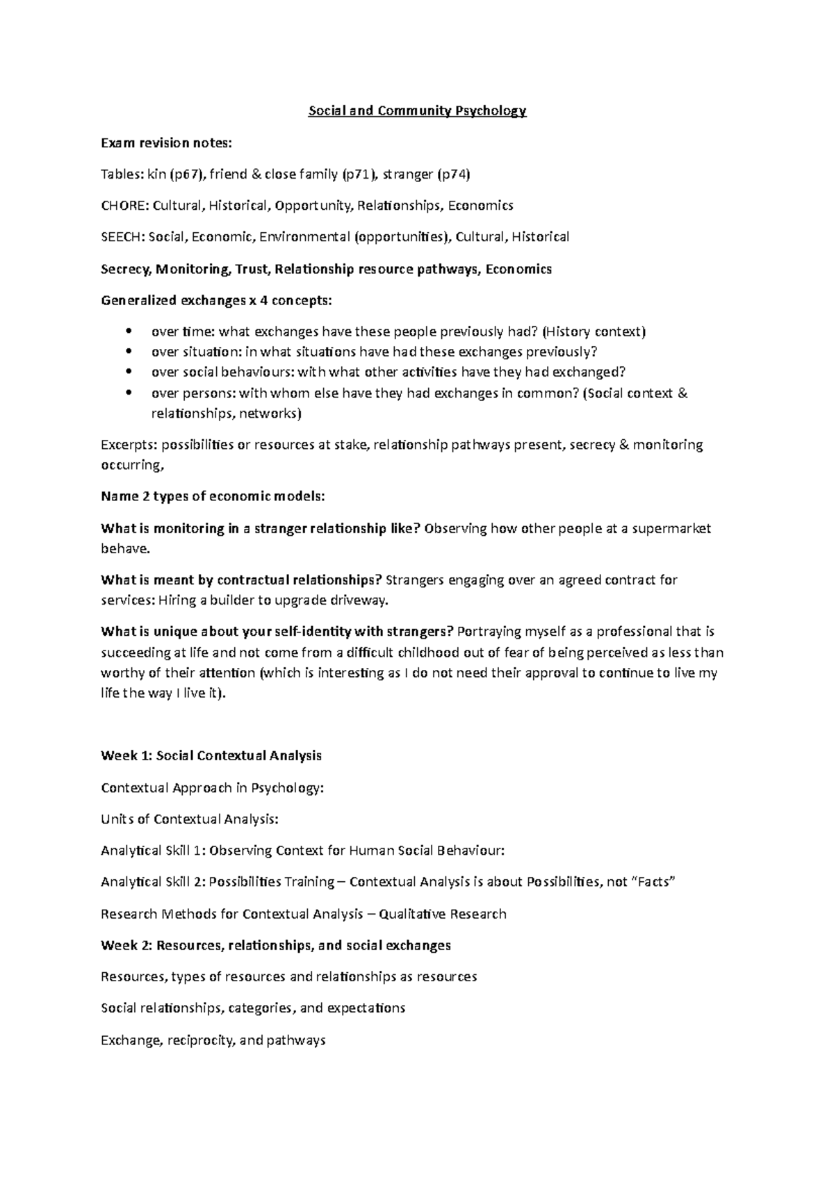Social and Community Psychology Notes - Social and Community Psychology ...