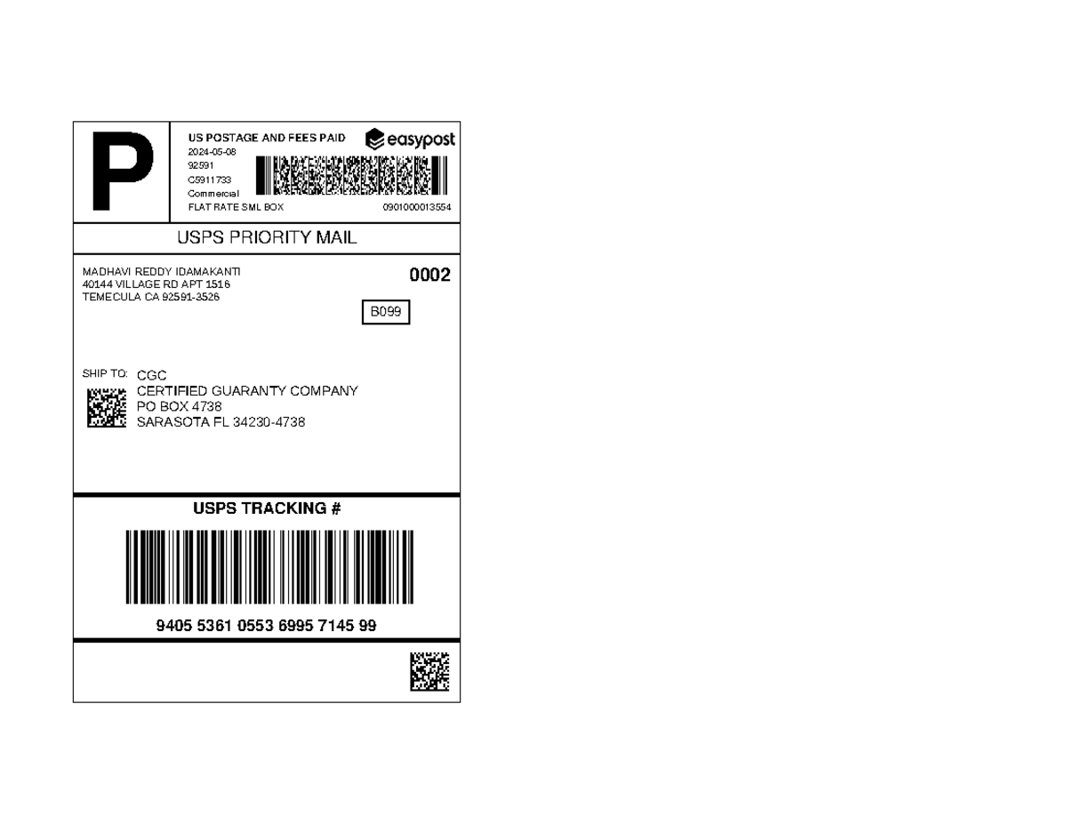 2024 05 08 CGC 9405536105536995714599 US POSTAGE AND FEES
