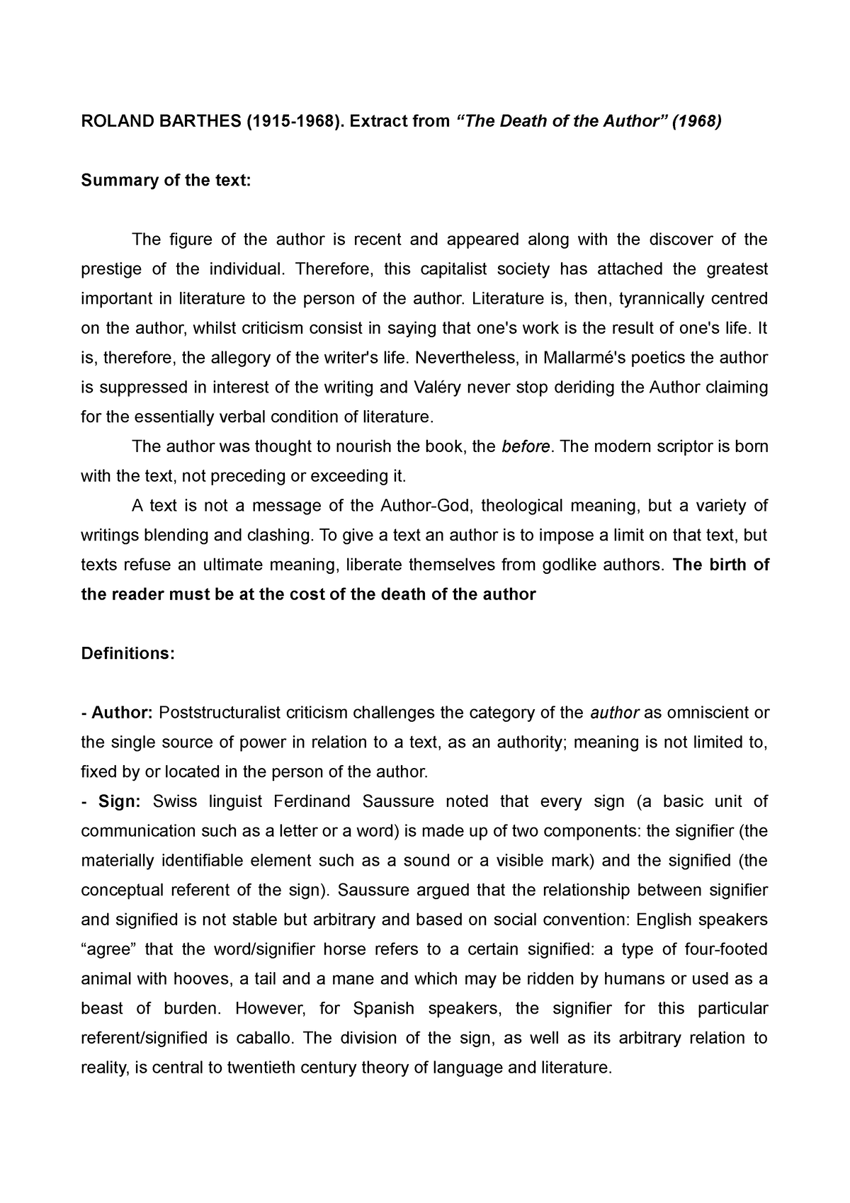 critical essays roland barthes pdf