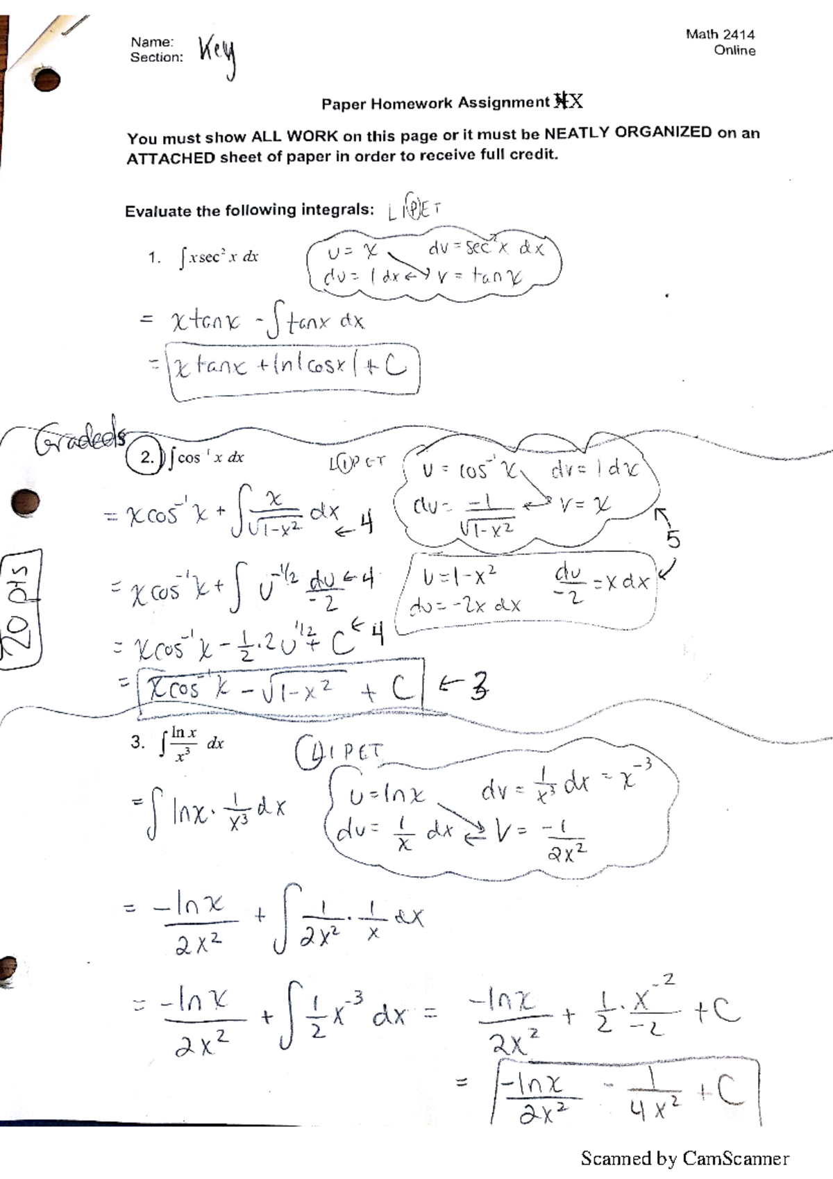 pauls online math notes assignment problems solutions