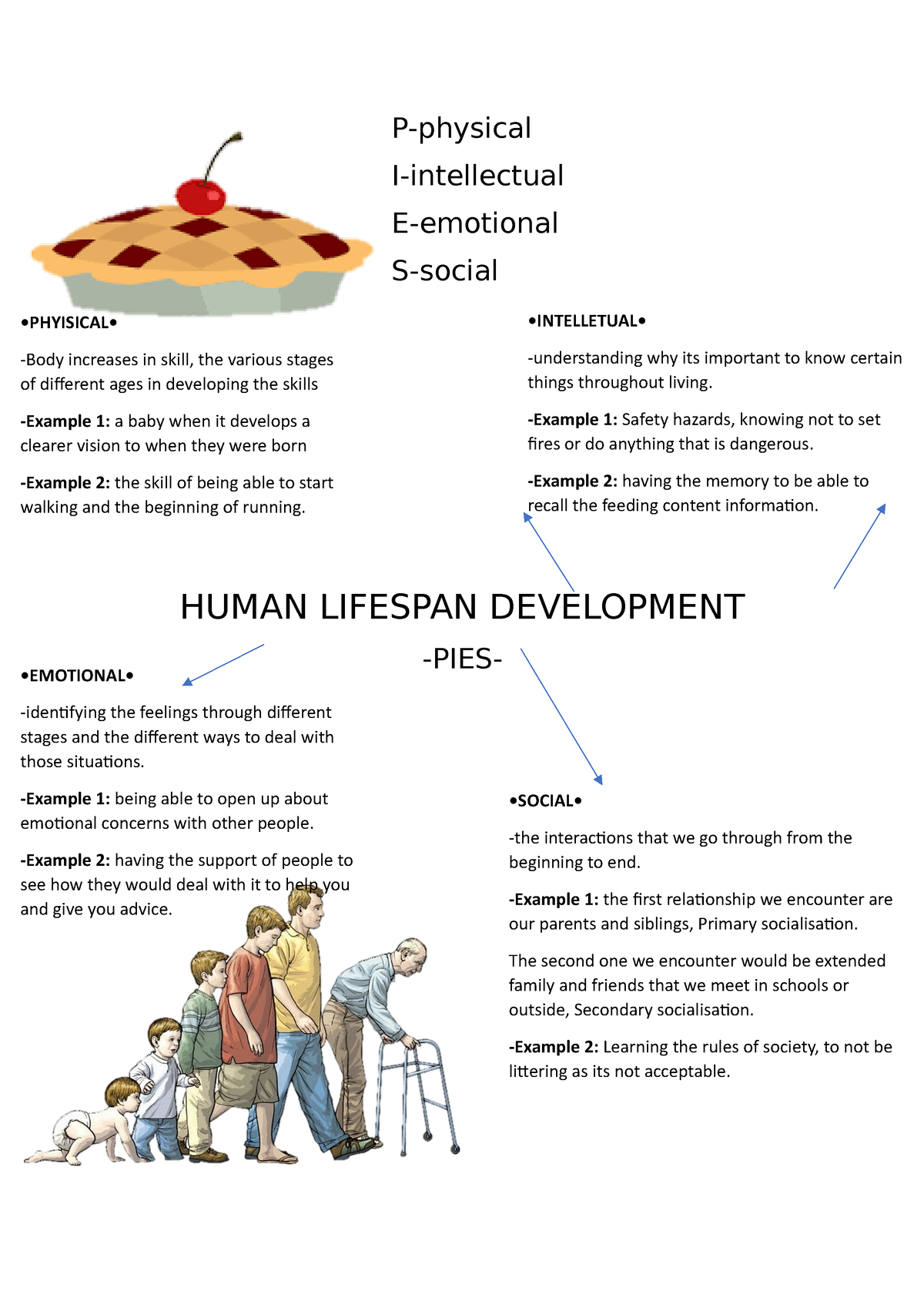 Unit 1 - Human Lifespan Development - Pie Poster - P-physical I ...