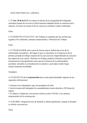 Laboral primer parcial - EL TRABAJO Y SU EVOLUCIÓN HISTÓRICA. En la ...