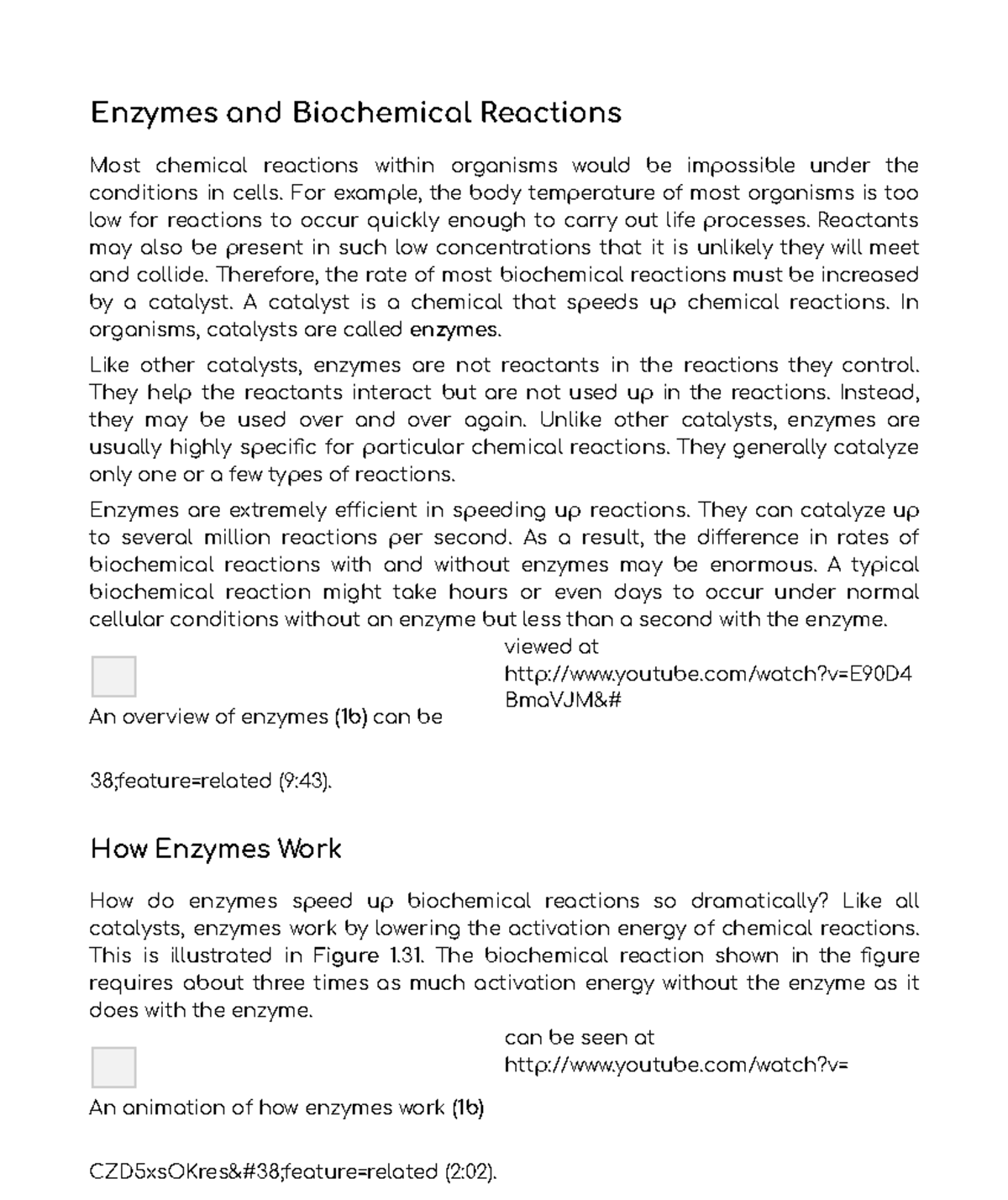 Biologybiochem Lecture Notes Revie 63-64 - Enzymes And Biochemical ...