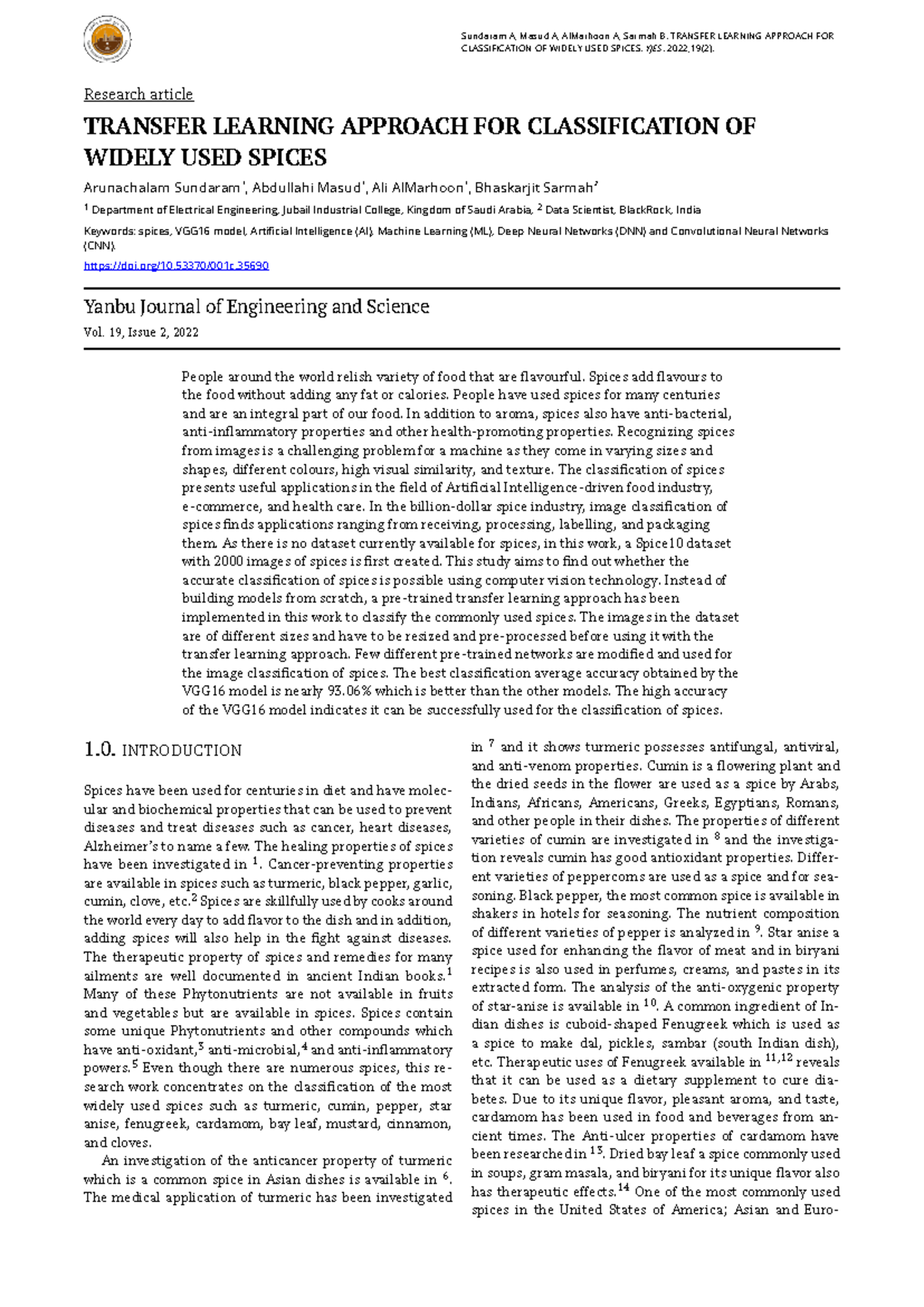 35690 transfer learning approach for classification of widely used ...