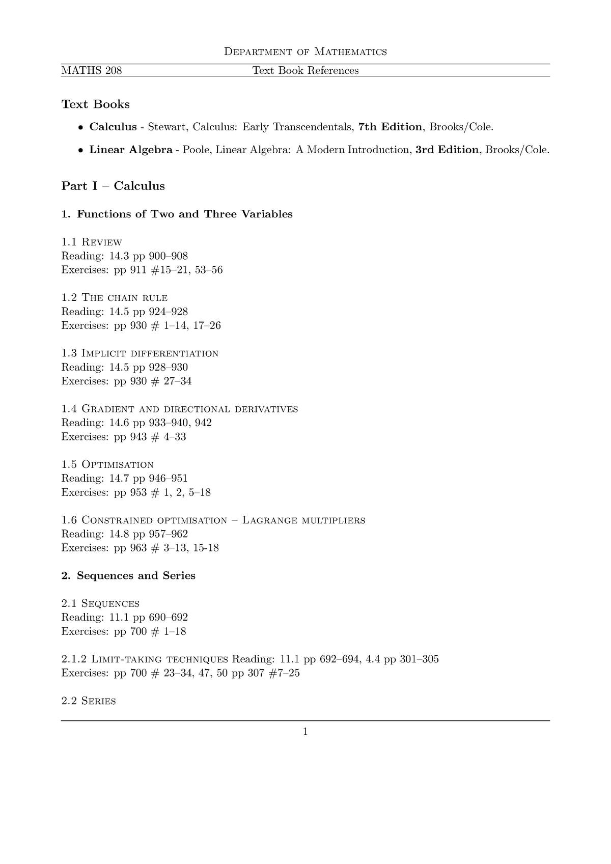 textbook-references-exercises-department-of-mathematics-maths-208