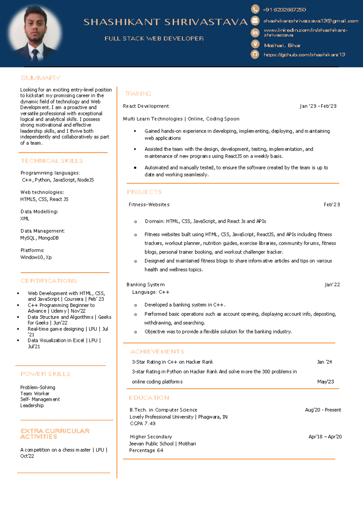 Programming in C and CPP - SHASHIKANT SHRIVASTAVA FULL STACK WEB ...