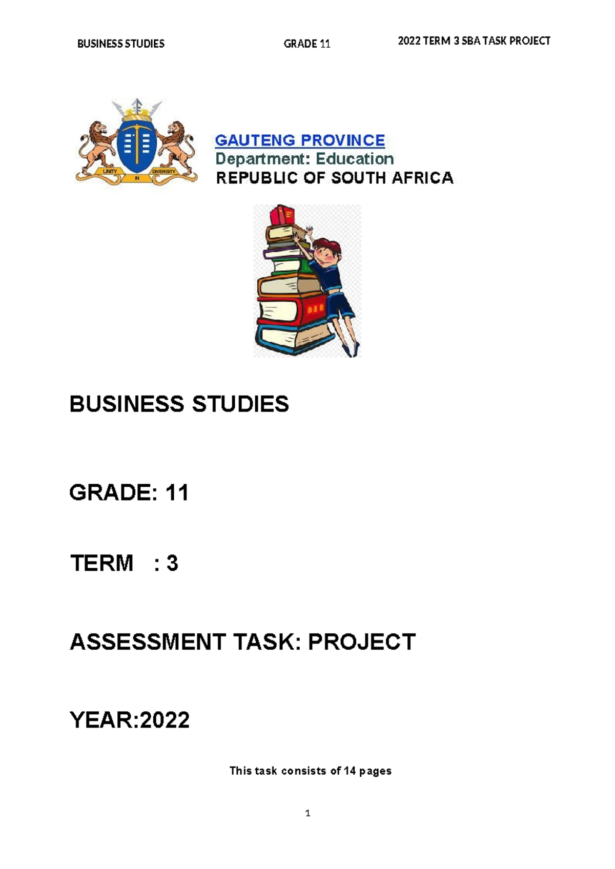 business studies grade 11 2020 term 3 sba task presentation