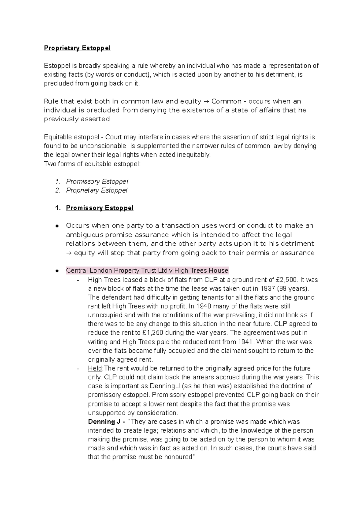 4-proprietary-estoppel-proprietary-estoppel-estoppel-is-broadly-speaking-a-rule-whereby-an