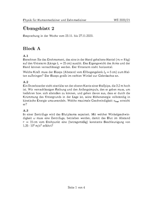 Zettel 5 - Physik f ̈ur Humanmediziner und Zahnmediziner WS 2022 ...