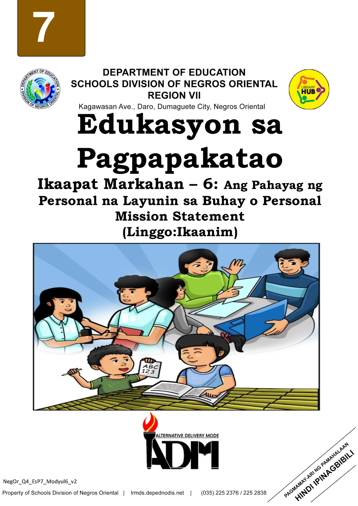 Neg Or Q4 Es P7 Modyul 6 V2 - 7 Edukasyon Sa Pagpapakatao Ikaapat ...